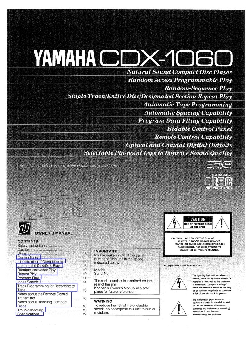 Yamaha CDX-1060 User manual