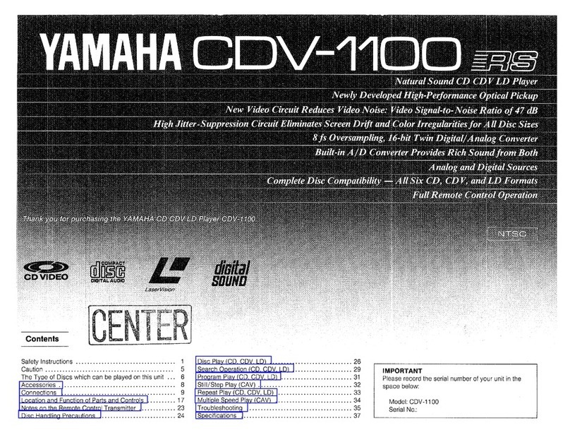 Yamaha CDV-1100 User manual