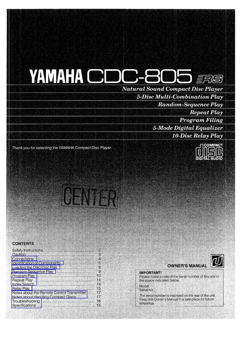 Yamaha CDC-805 owner's manual Yamaha CDC-805 owner's manual