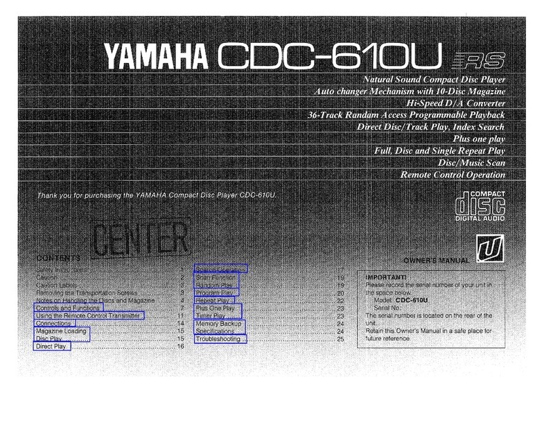 Yamaha CDC-610 User manual