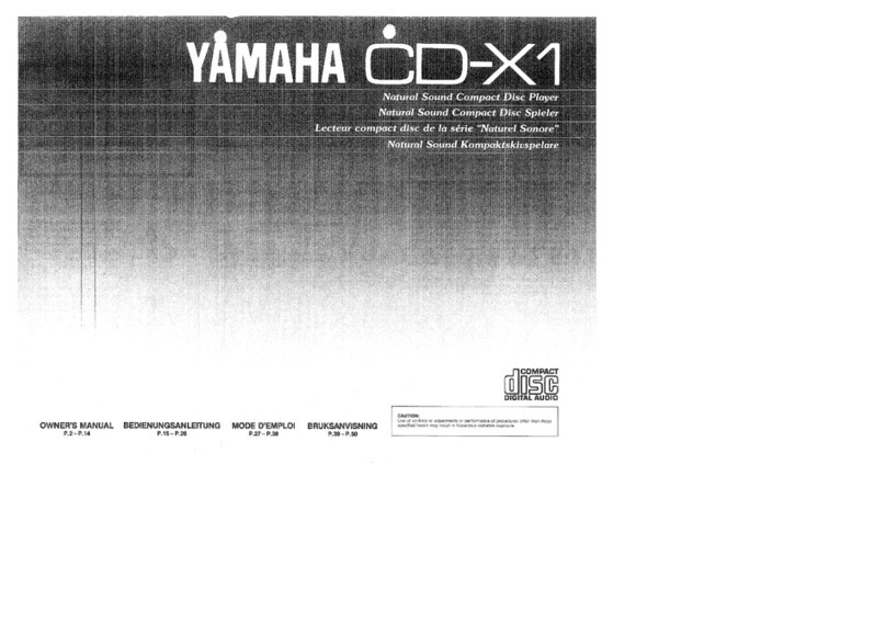 Yamaha CD-X1 User manual