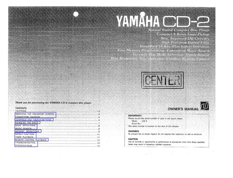 Yamaha CD-2 User manual Yamaha CD-2 User manual