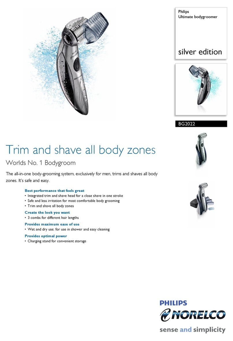 Philips Norelco BG2022 Bodygroom User manual Philips Norelco BG2022 Bodygroom User manual
