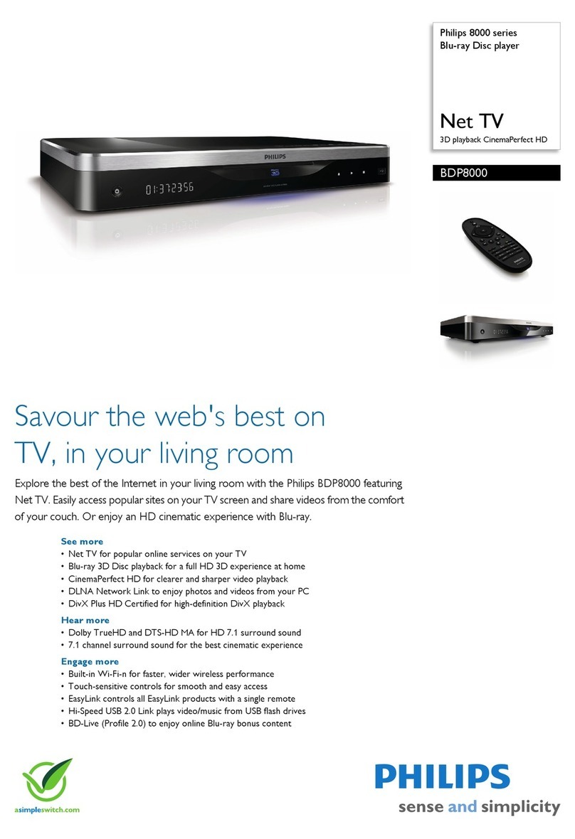 Philips BDP8000 User manual