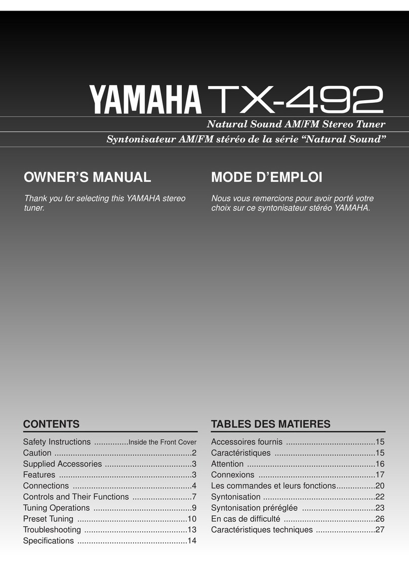 Yamaha TX-492 User manual Yamaha TX-492 User manual
