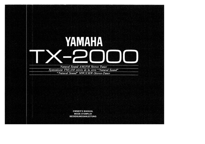 Yamaha TX-2000 User manual