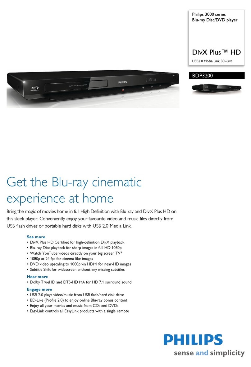Philips BDP3200 Specifications