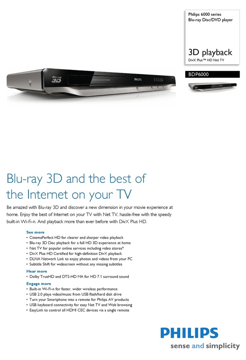 Philips BDP-6000 User manual