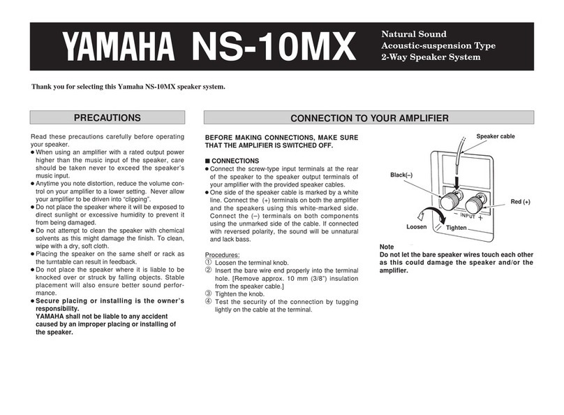 Yamaha NS-10MX User manual