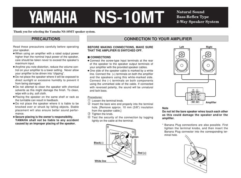 Yamaha NS-10MT User manual Yamaha NS-10MT User manual