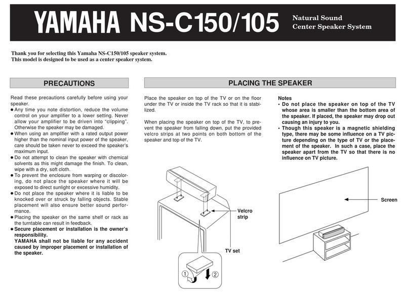 Yamaha NS-C150 user guide