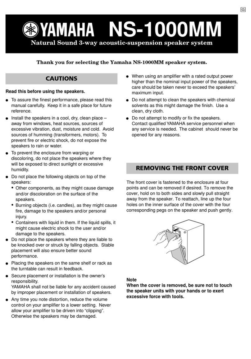 Yamaha NS-1000MM User manual