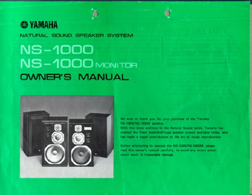 Yamaha NS-1000 User manual