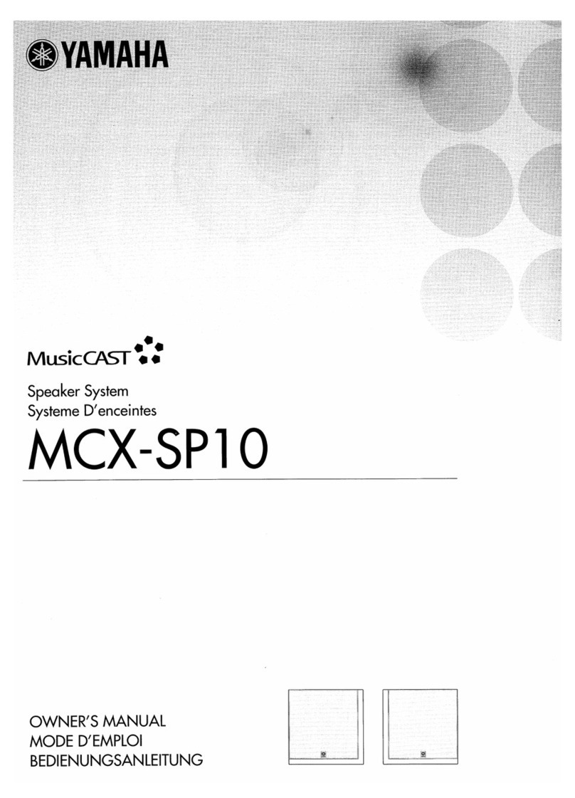 Yamaha MCX-SP10 - Left / Right CH Speakers owner's manual