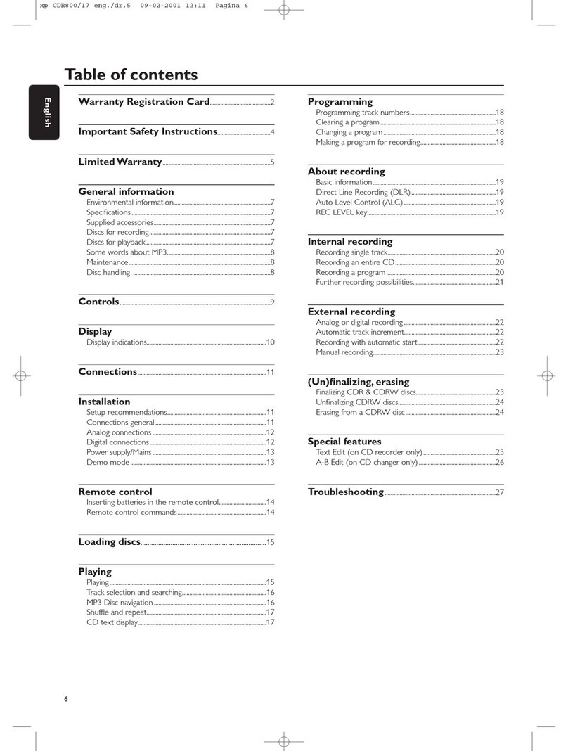 Philips CDR-800 User manual