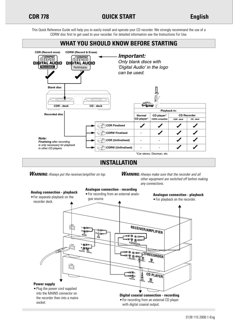 Philips CDR-778 User manual
