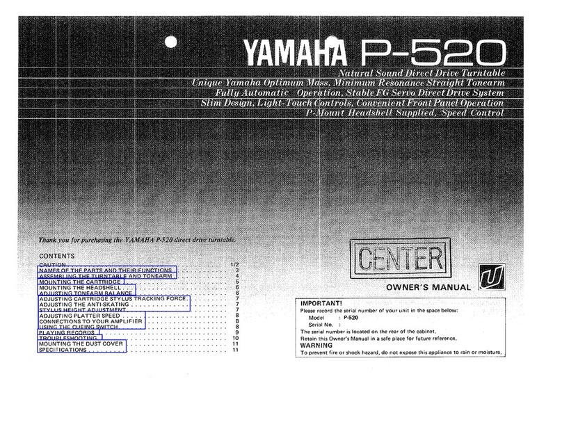 Yamaha P-520 owner's manual