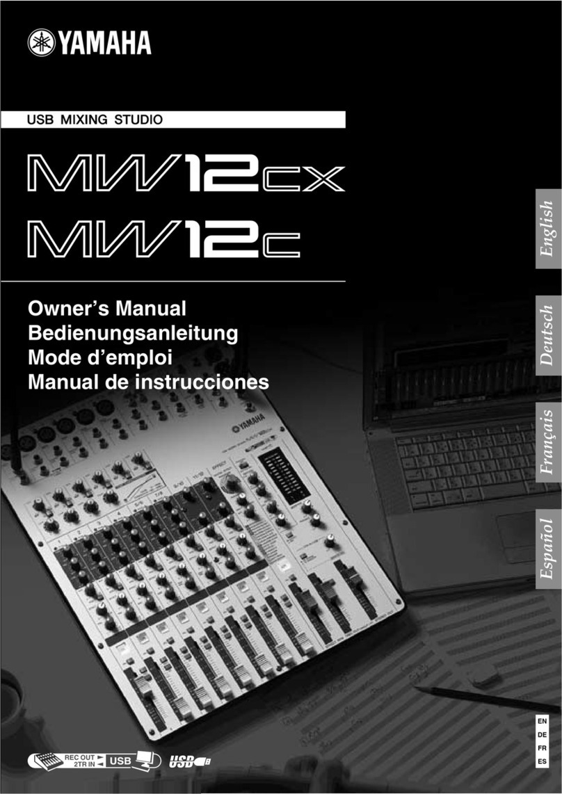 Yamaha MW12 owner's manual