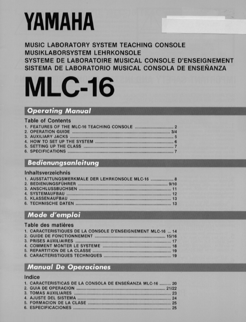 Yamaha MLC-16 operating manual