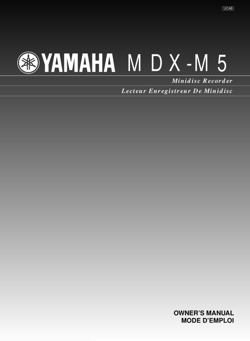 Yamaha MDX-M5 User manual Yamaha MDX-M5 User manual