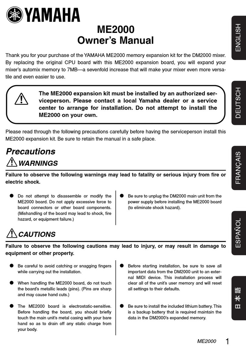 Yamaha ME2000 User manual Yamaha ME2000 User manual
