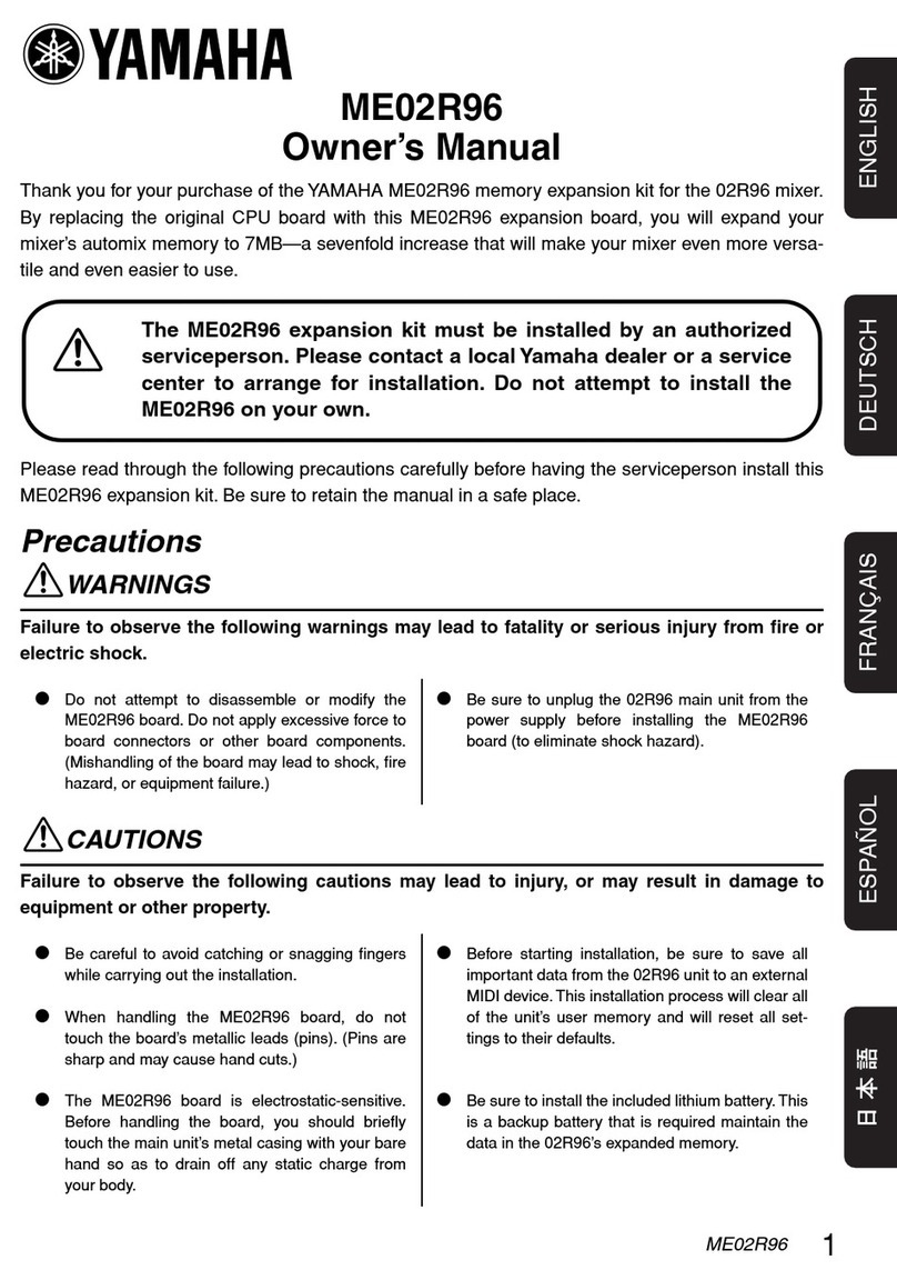 Yamaha ME02R96 User manual
