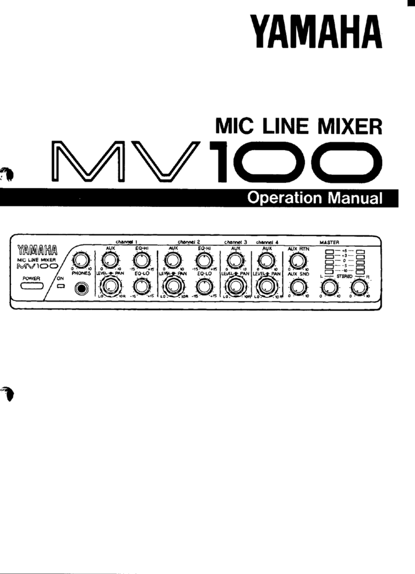 Yamaha MV100 User manual Yamaha MV100 User manual