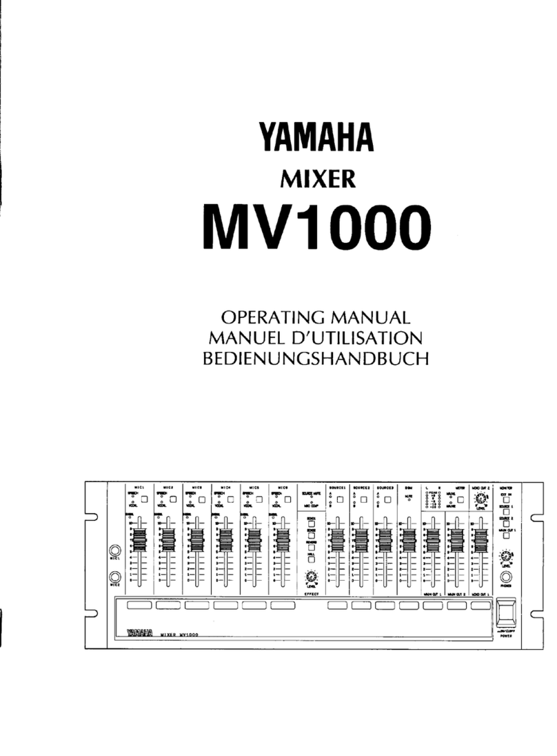 Yamaha MV1000 operating manual