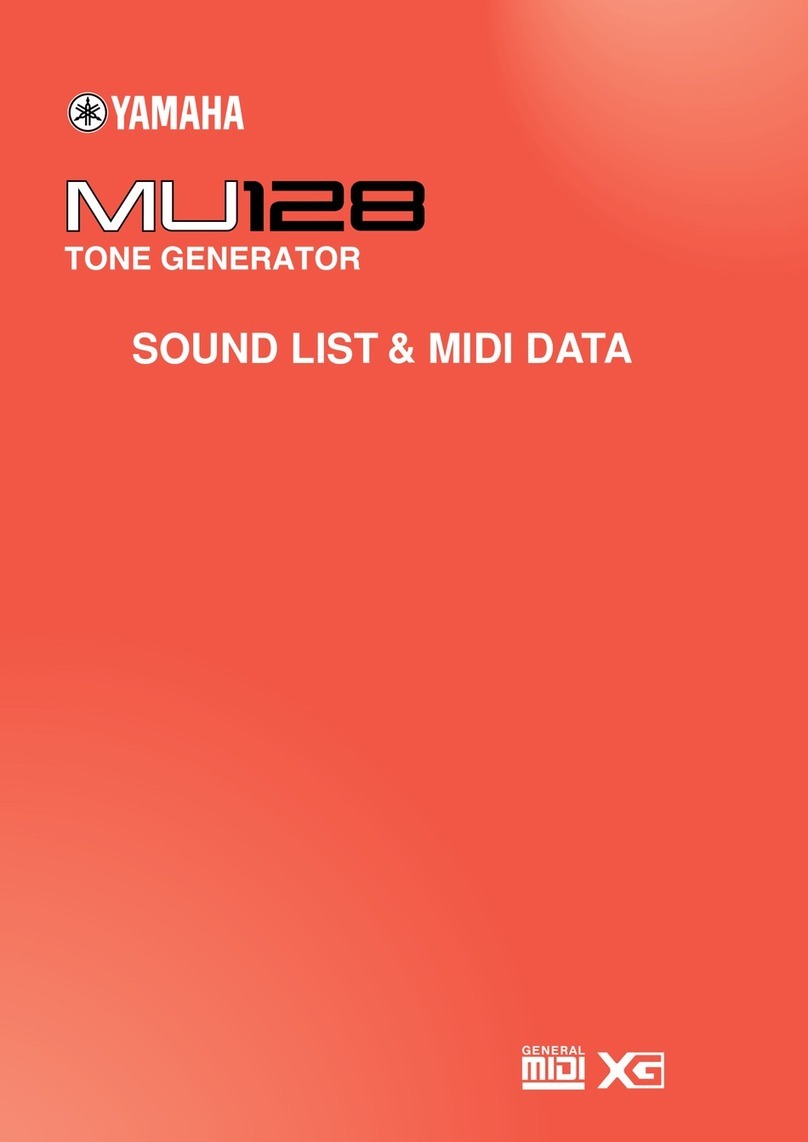 Yamaha MU128 User manual Yamaha MU128 User manual