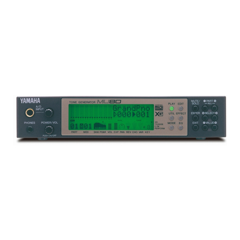 Yamaha MU80 User manual Yamaha MU80 User manual