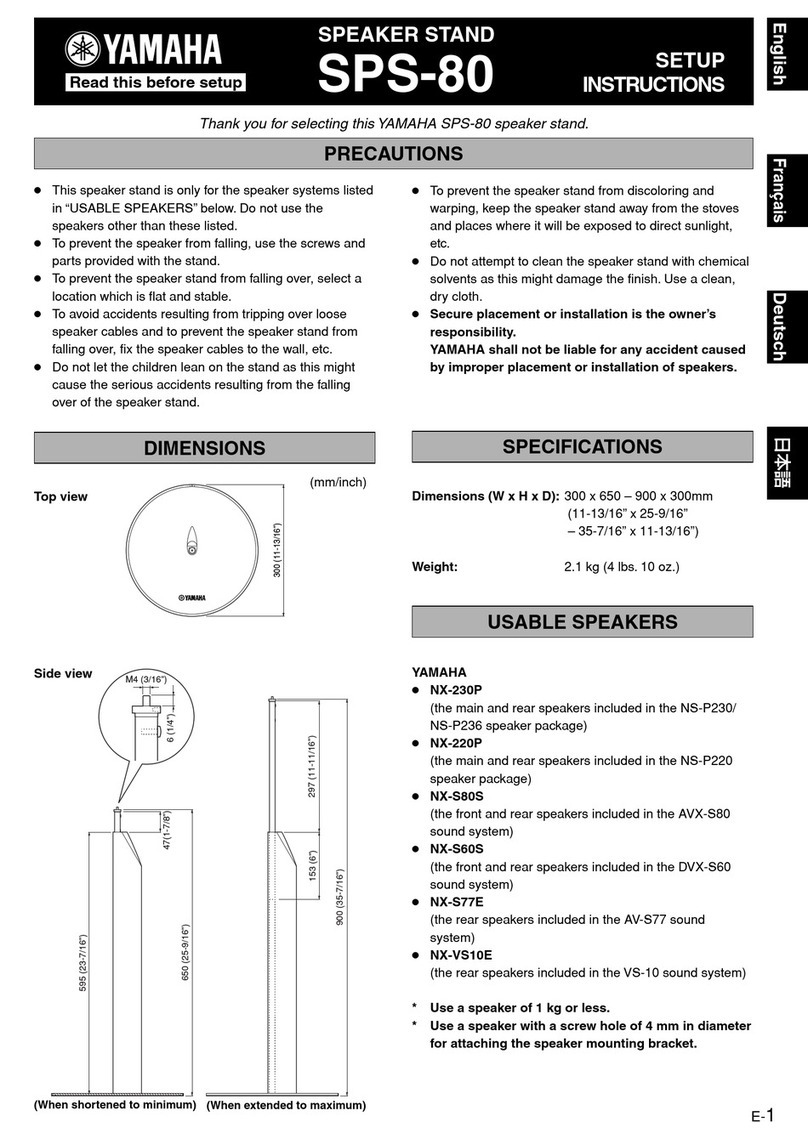Yamaha SPS-80 Setup instructions