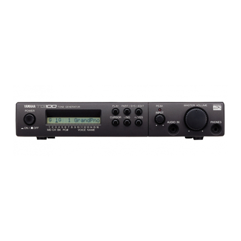Yamaha TG100 User manual