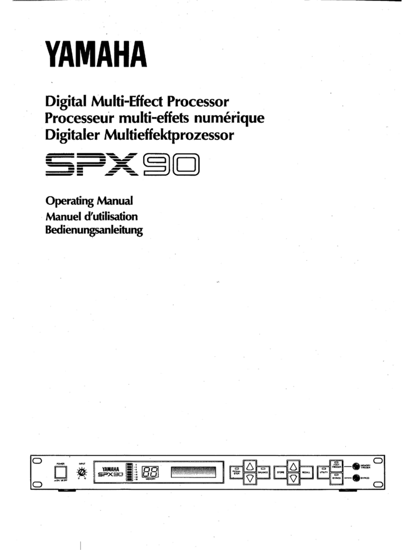 Yamaha SPX90 User manual Yamaha SPX90 User manual
