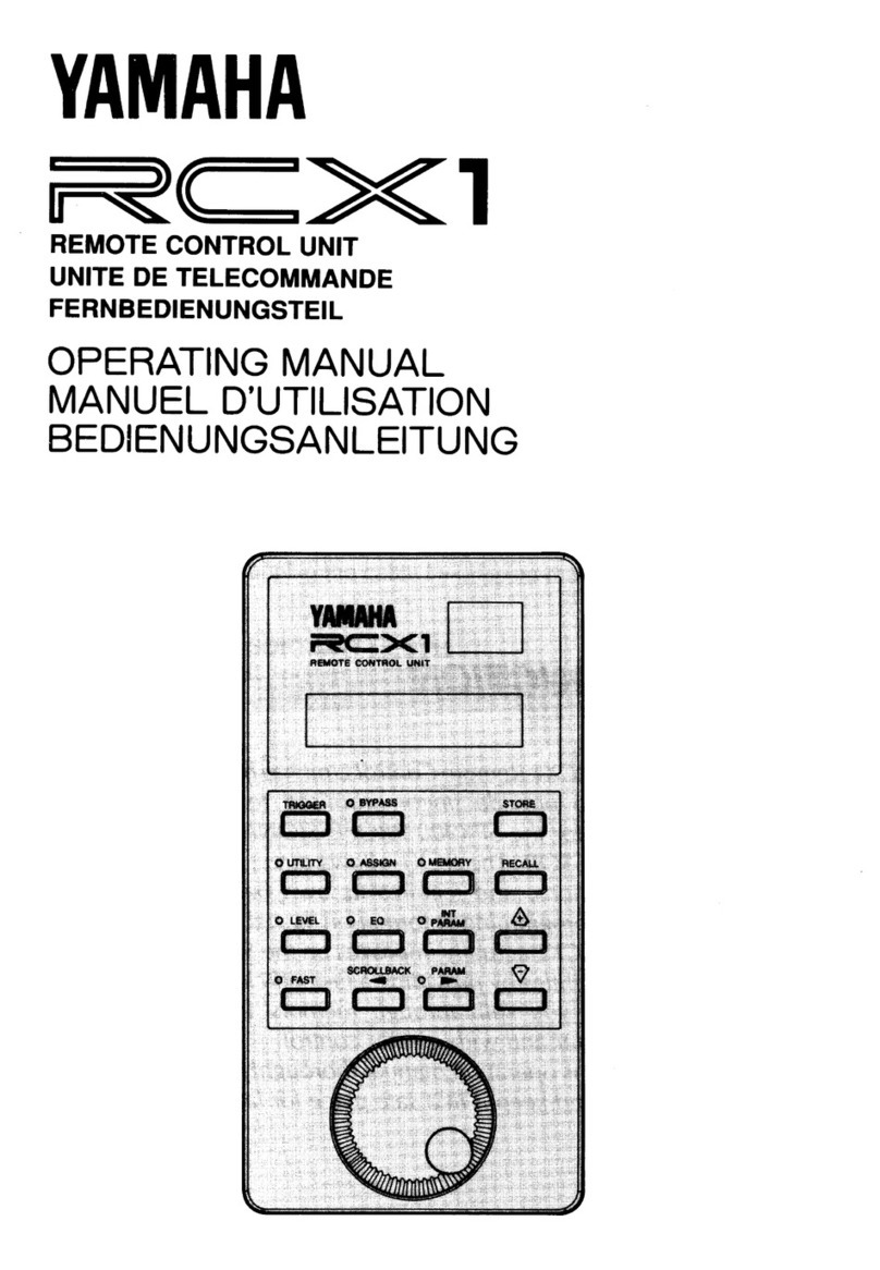 Yamaha RCX1 User manual Yamaha RCX1 User manual