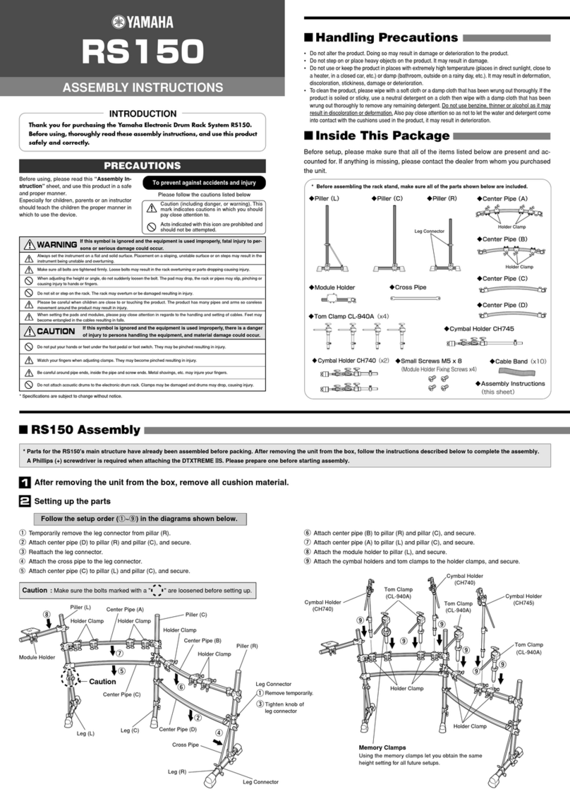 Yamaha RS-150 Installation guide