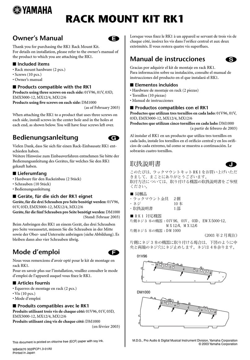 Yamaha RK1 User manual