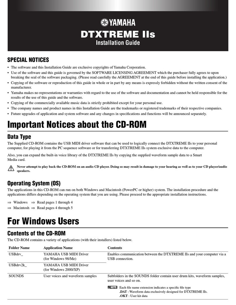 Yamaha DTXTREME IIs installation guide
