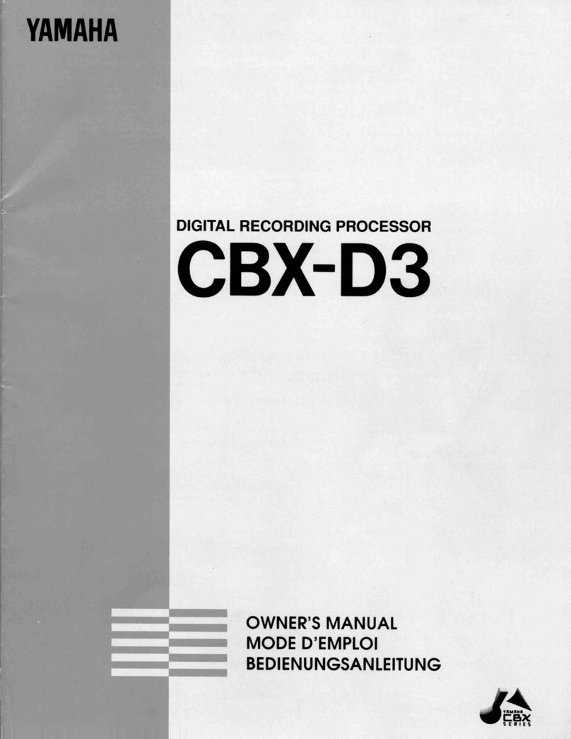 Yamaha CBX-D3 owner's manual