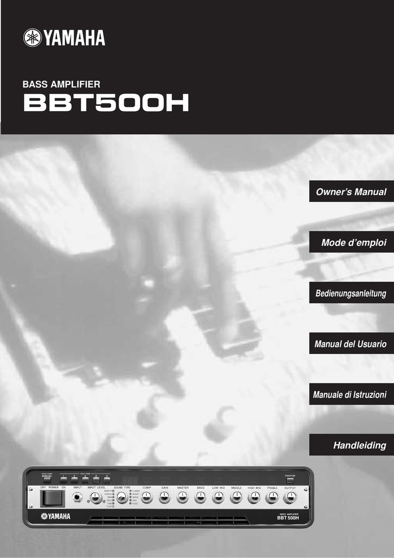 Yamaha BBT 500H User manual