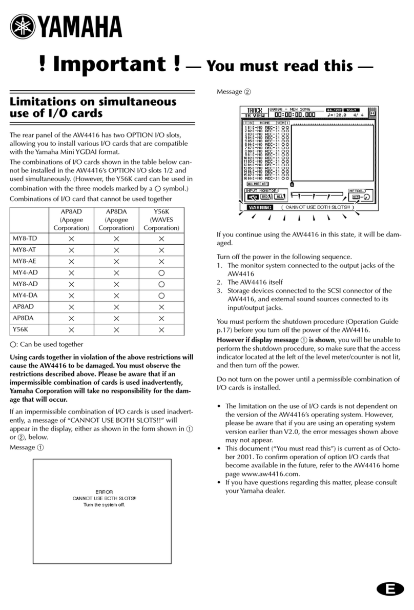 Yamaha AW4416 Owner's manual