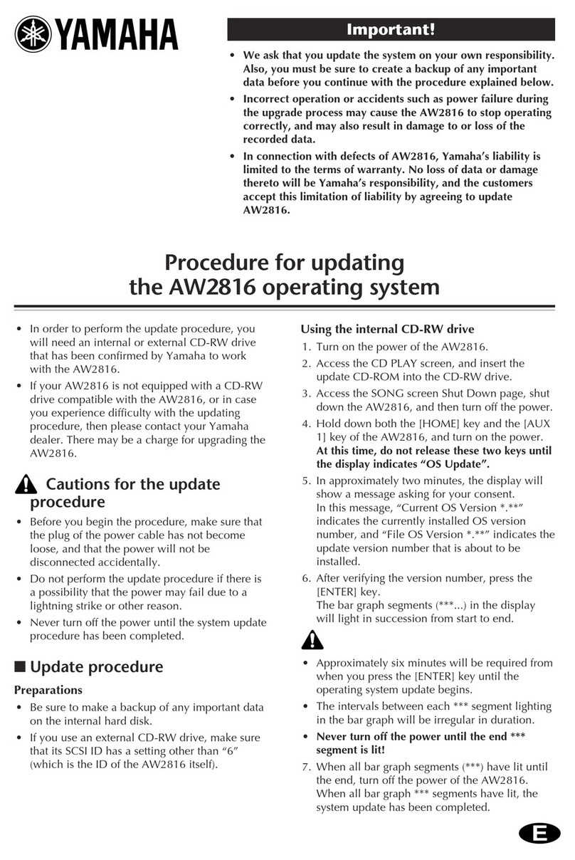 Yamaha AW2816 General instructions