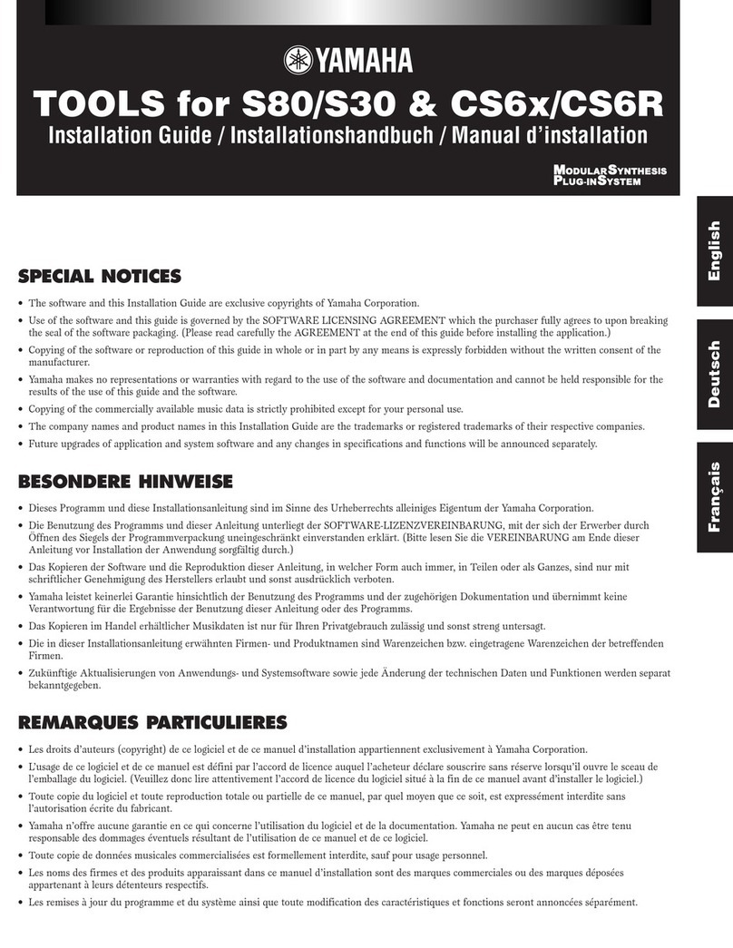 Yamaha CS6R installation guide