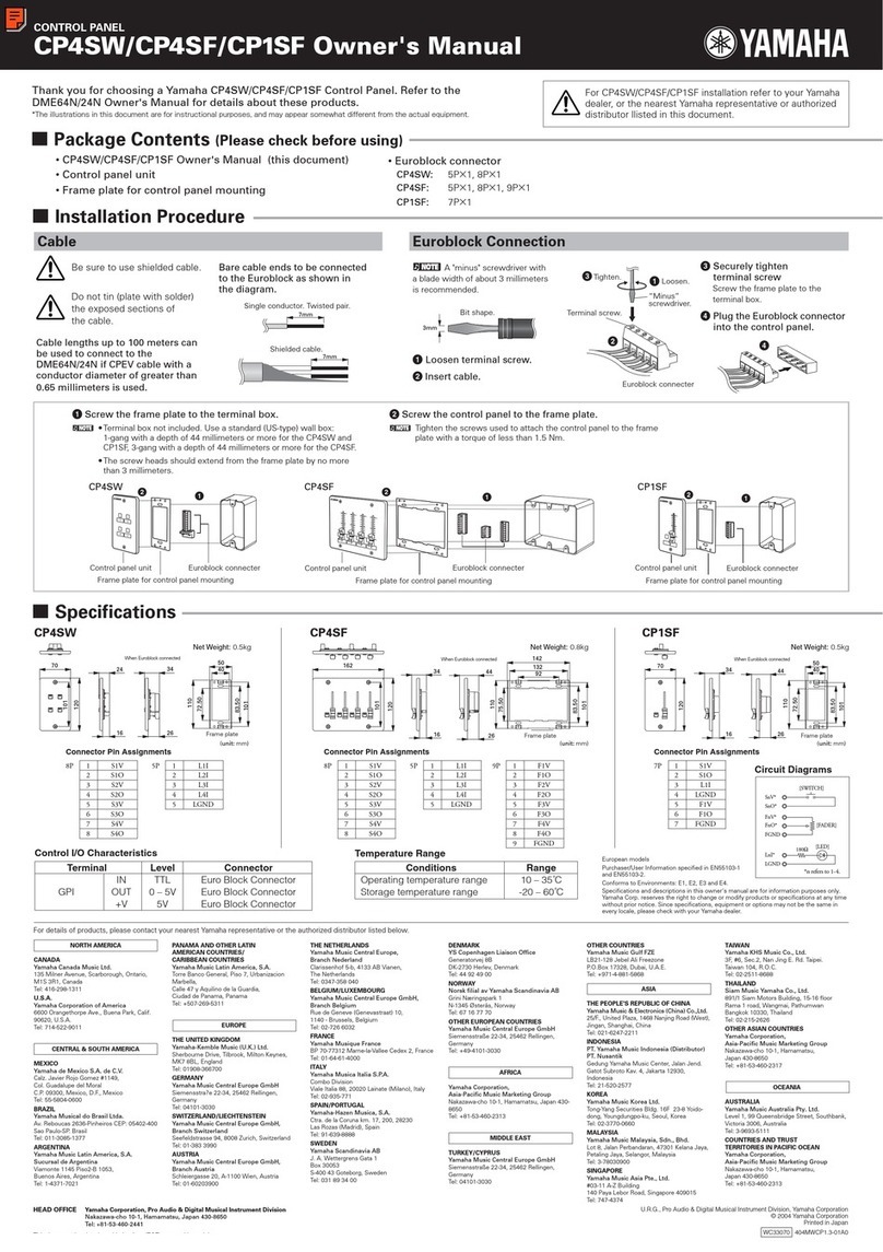 Yamaha CP1SF User manual Yamaha CP1SF User manual