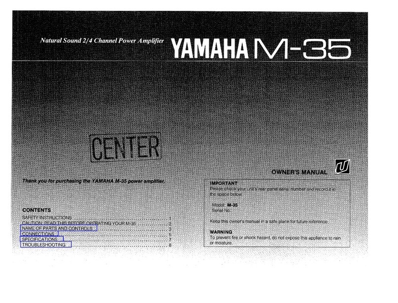Yamaha M-35 User manual Yamaha M-35 User manual