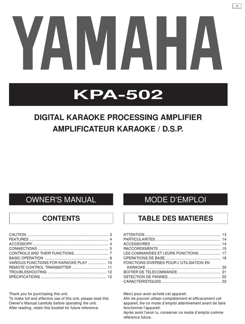 Yamaha KPA-502 owner's manual