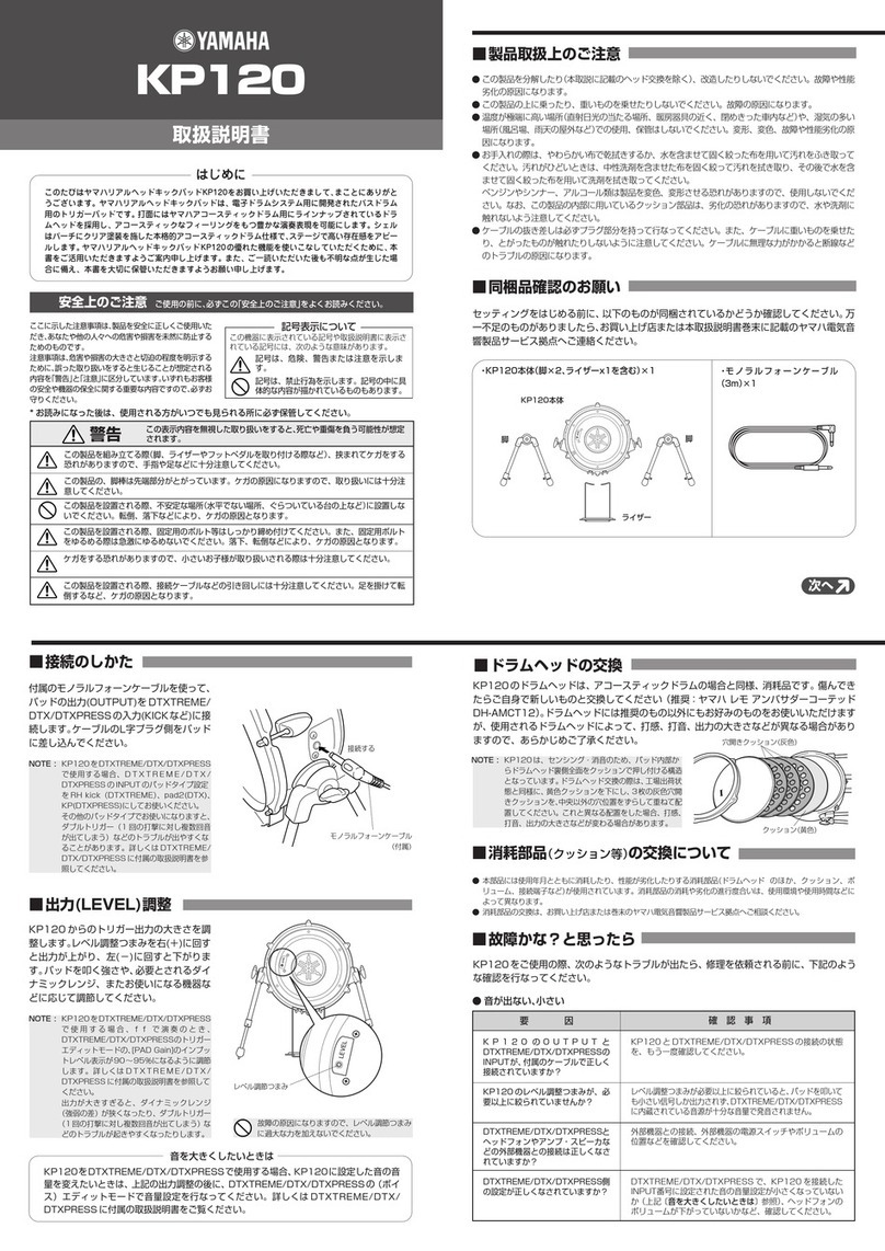 Yamaha KP-120 User manual