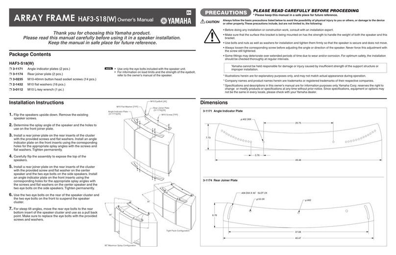 Yamaha HAF3-S18 User manual