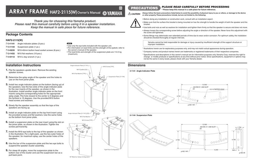 Yamaha HAF2-2115 User manual