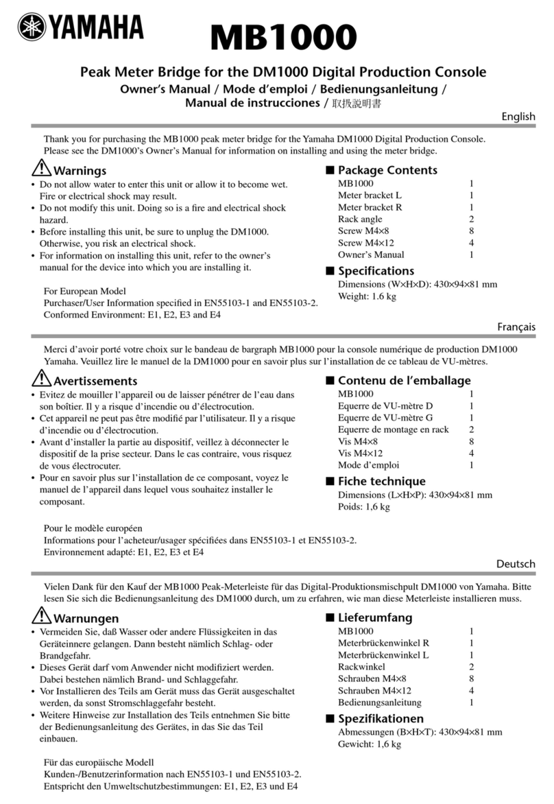 Yamaha MB1000 User manual