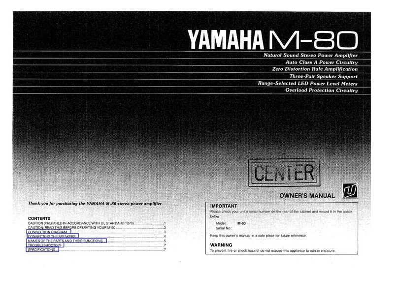 Yamaha M-80 User manual Yamaha M-80 User manual
